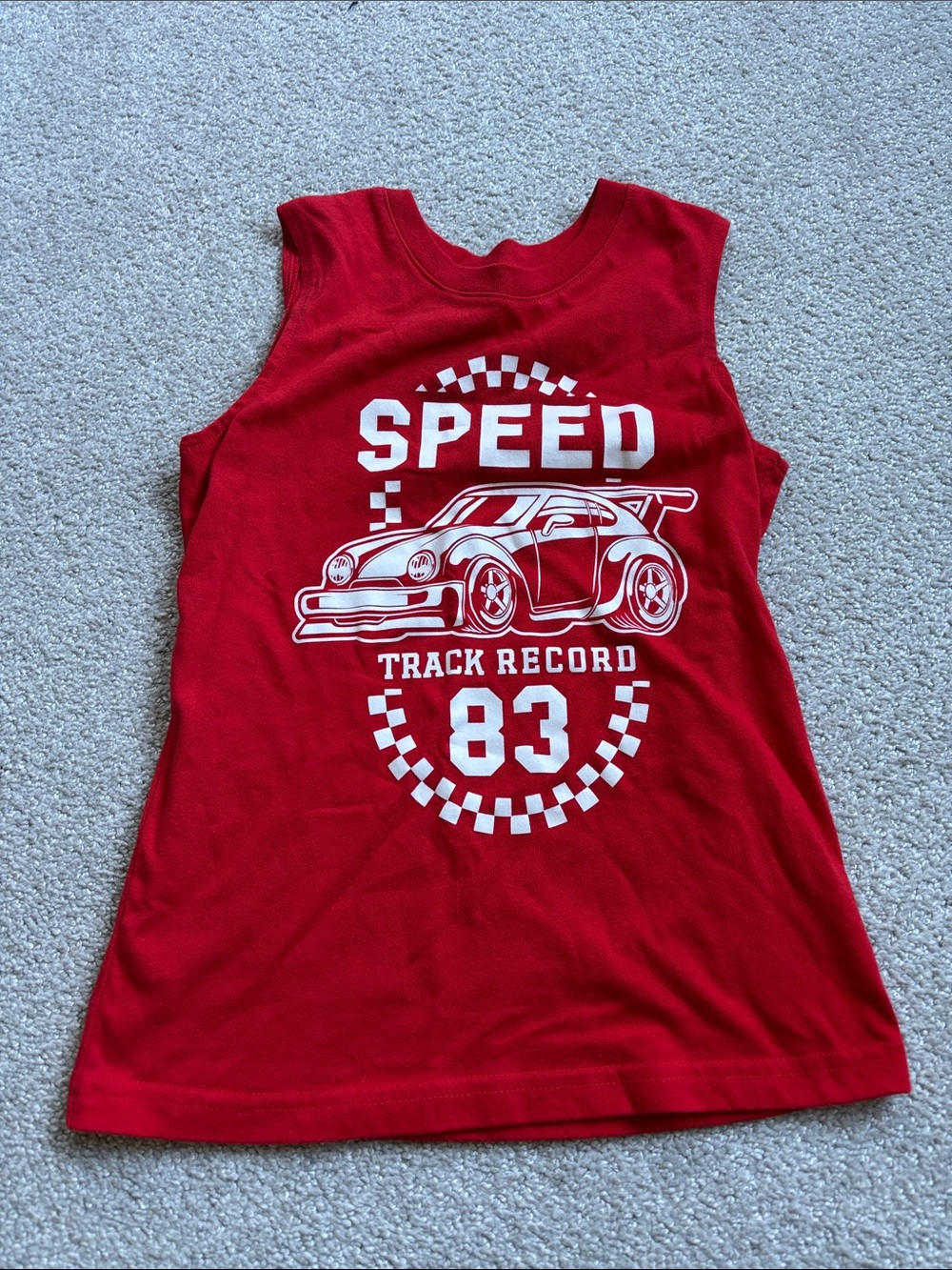 jumping beans Red Graphic Race Car Tank Top
